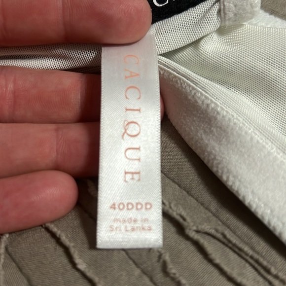 Cacique racer back front closure T-shirt bra 40DDD - Picture 4 of 5